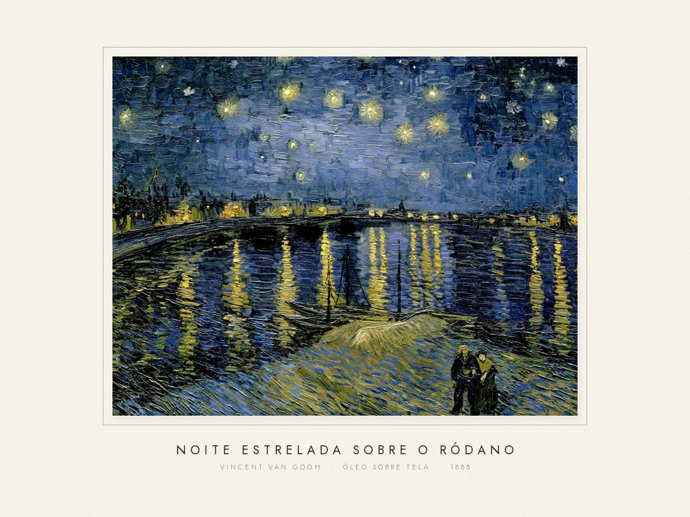 Quadro Noite estrelada sobre o Ródano
