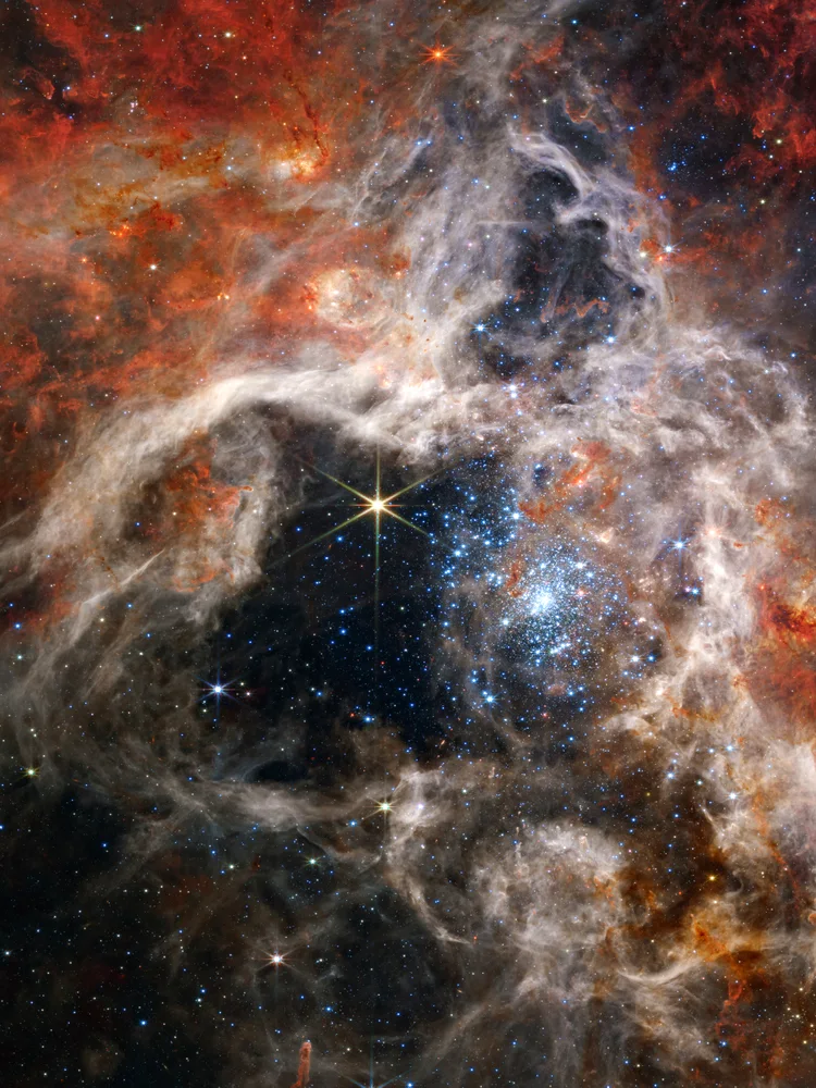 Quadro Nebulosa da Tarântula, Telescópio James Webb · NASA